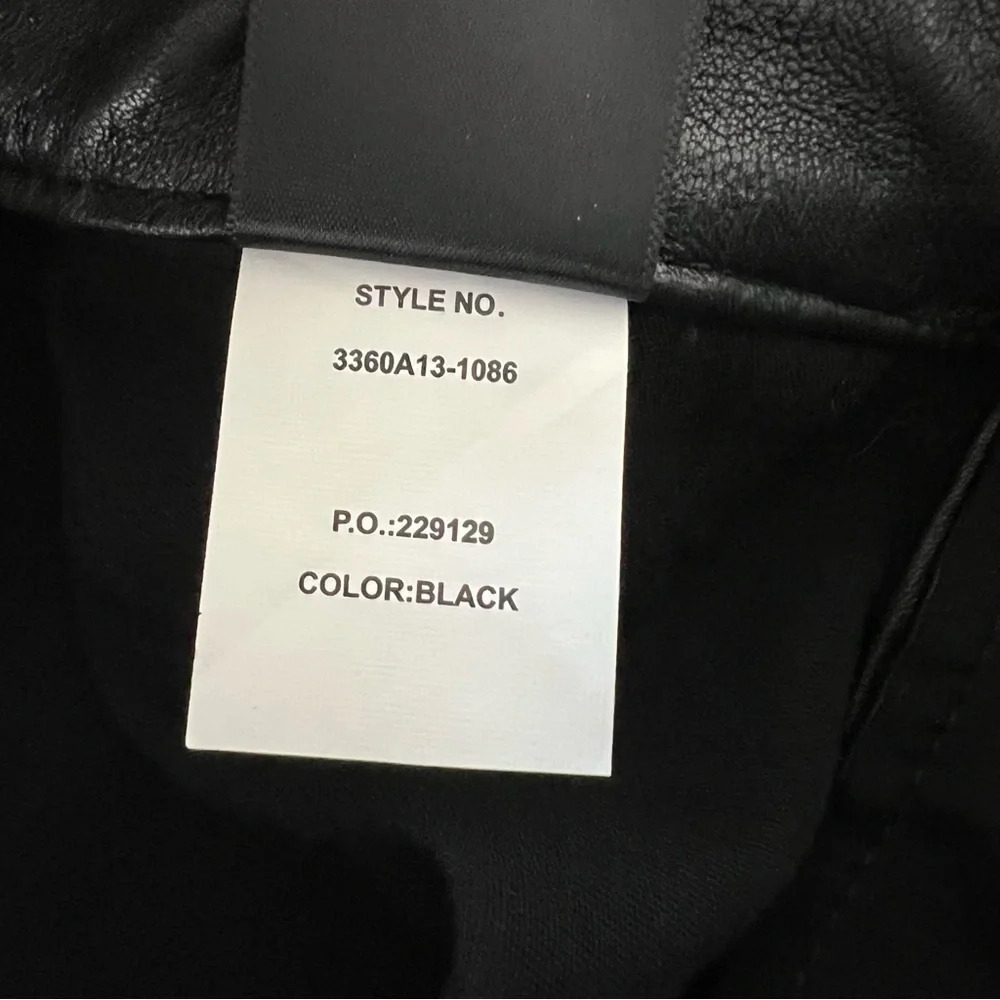 NWOT PAIGE Jacqueline Straight Jeans Black Leather Casual Biker Women’s Moto 27 - Picture 14 of 14